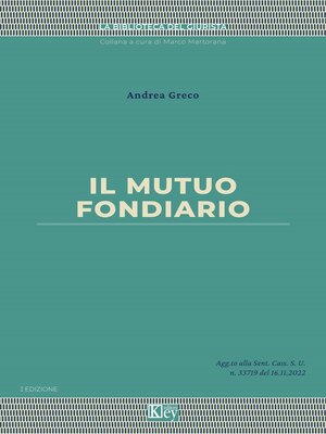 cover image of Il mutuo fondiario